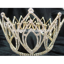 Por atacado costume desfile diamante cristal decoração princesa costume coroa tiaras atacado